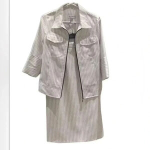 Sao Paulo skirt blazer set sz 10 white black womans maxi skirt 3/4 length sleeve